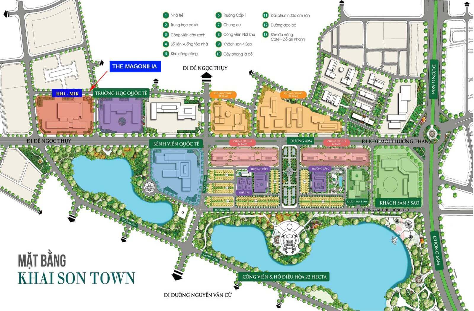 Vị trí chung cư The Magnolia Long Biên